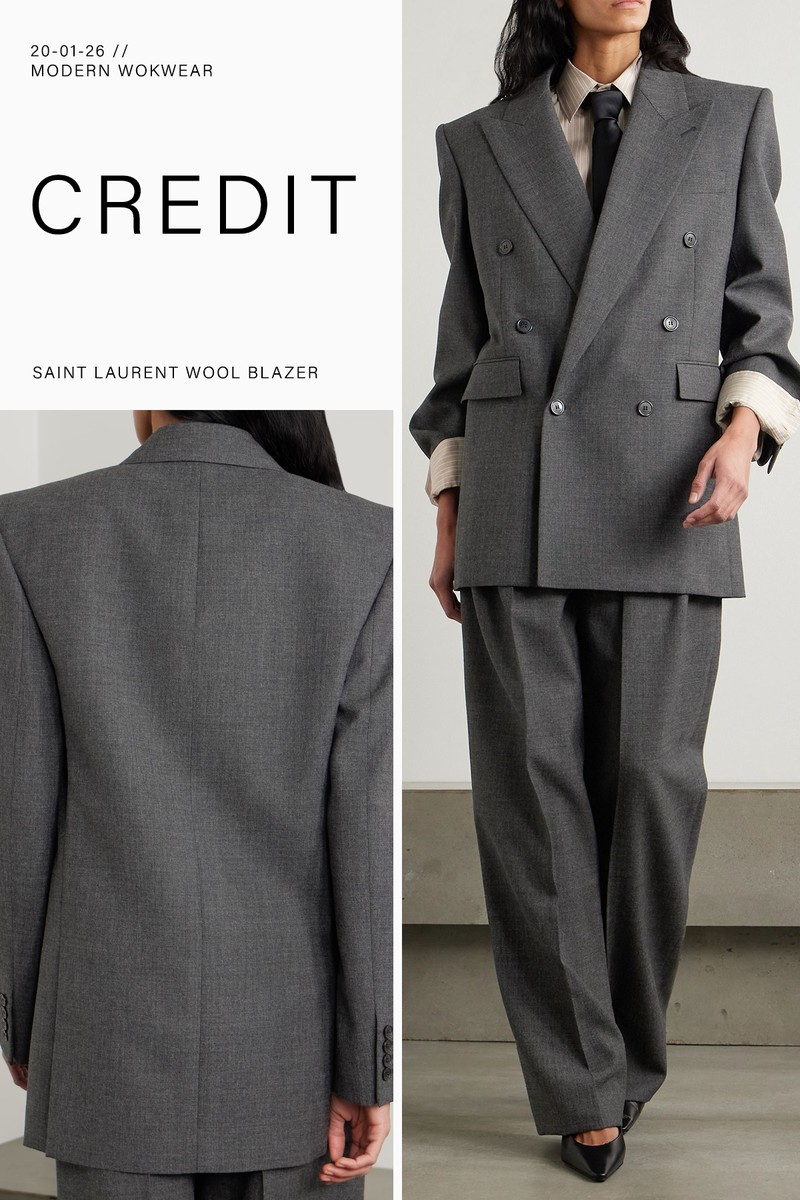 Double-Breasted Wool Blazer from Saint Laurent