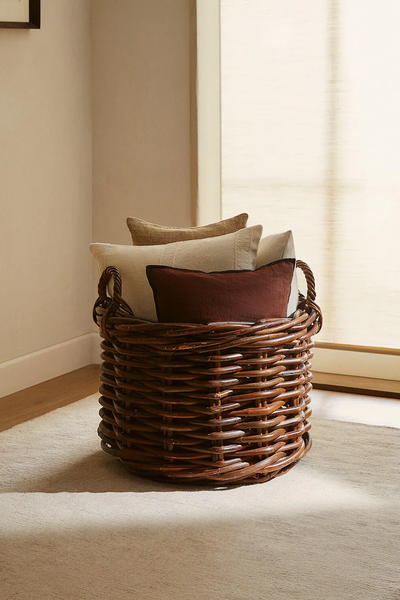 Large Chunky Rattan Basket from Zara Home
