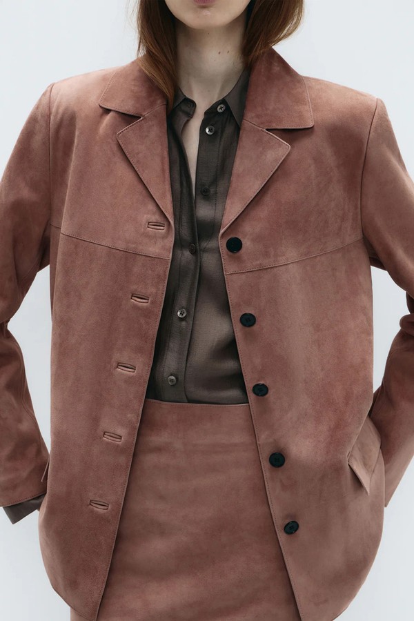 Suede Oversize Blazer