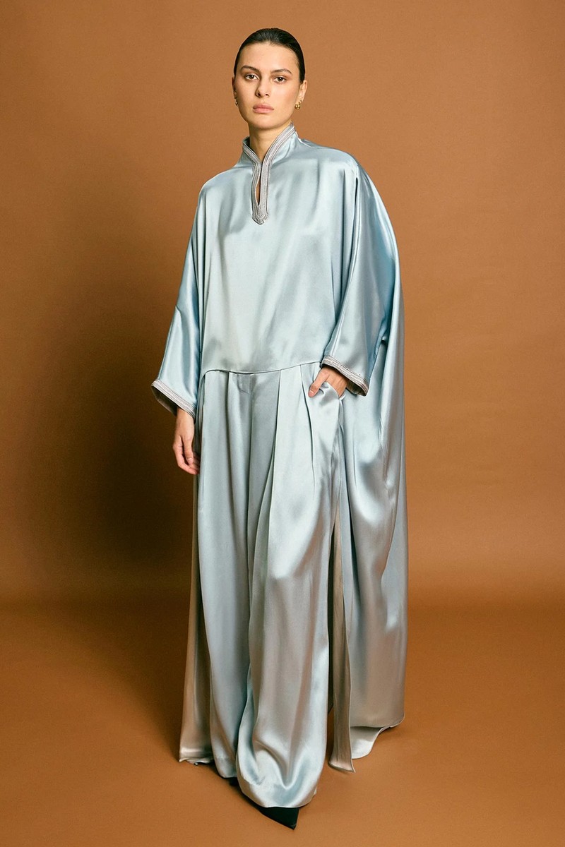 Lily Drop Hem Bisht from Abadia