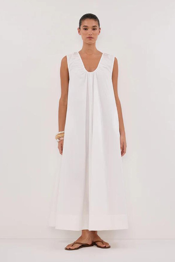 Gabby White Cotton Mini-Dress from Dissh