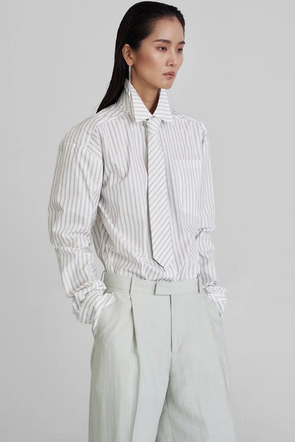 Connahy Tie Neck Shirt  from The Frankie Shop