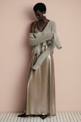 Metallic Camisole Dress, AED 749 | Massimo Dutti