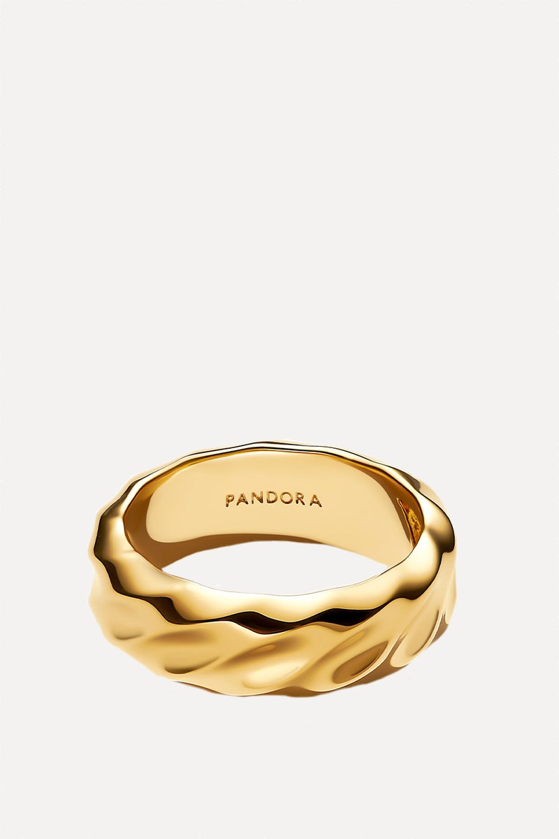 Rippled Wide Band Ring