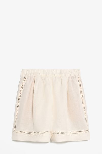 100% Linen Embroidered Bermuda Shorts from Oysho