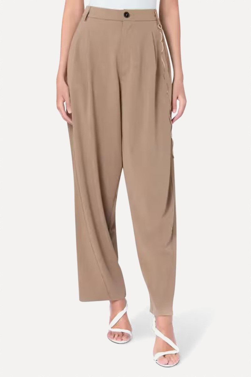Phebe Chain Adorned Wool Pants from DARKPARK
