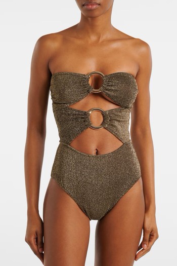 Anya Cutout Lamé Swimsuit from Alexandra Miro