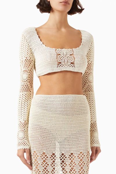 Giulia Crop Crochet Top from Savannah Morrow