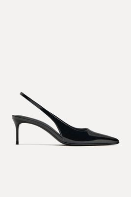Faux Patent Slingback Heels from Zara