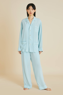 Yves Silk Crêpe De Chine Pajamas from Olivia Von Halle