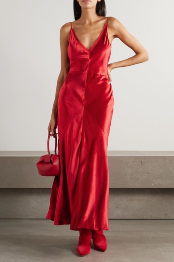 Brigita Paneled Silk-Velvet Maxi Dress from Gabriela Hearst