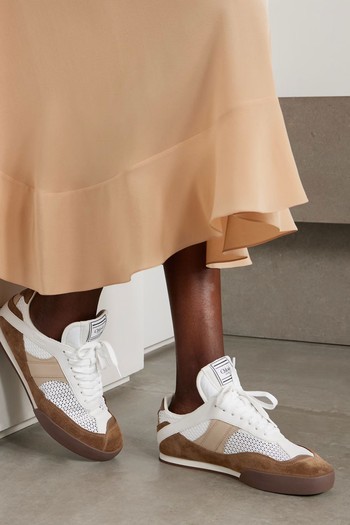 Kick Suede, Mesh & Leather Sneakers from Chloé