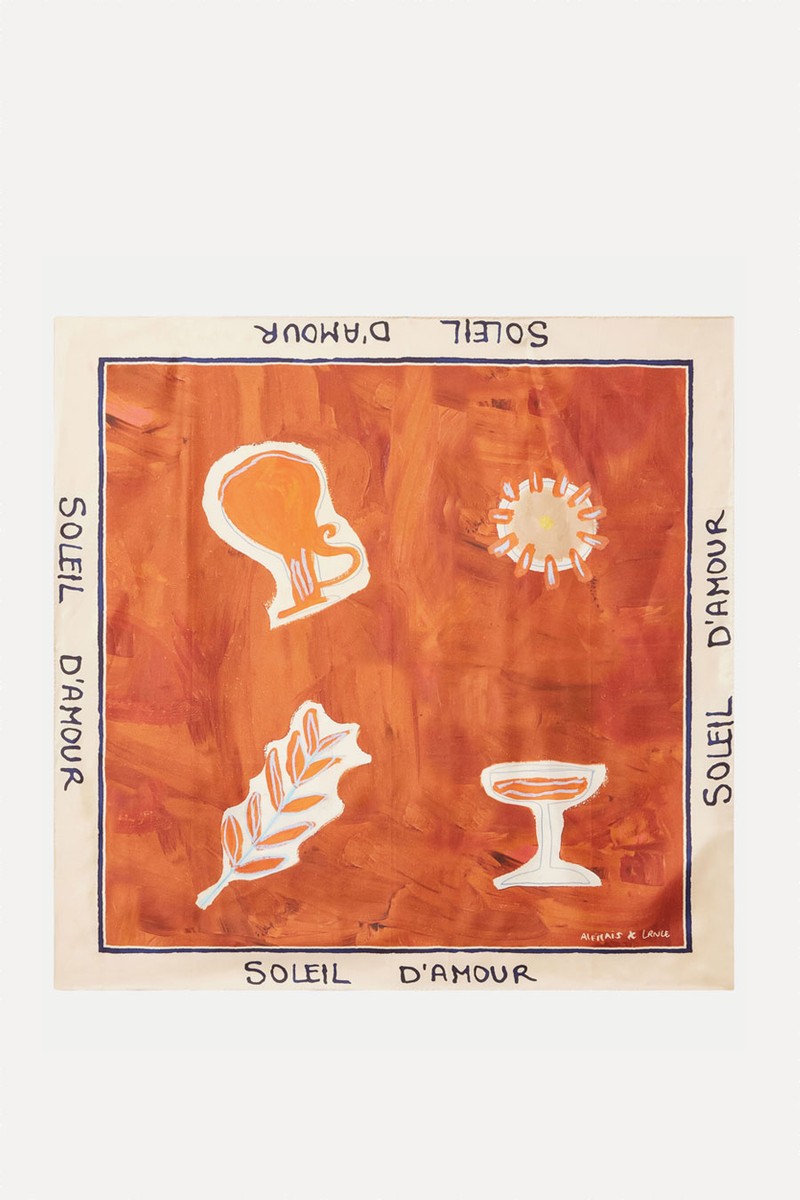 Soleil D'Amour Silk Scarf from Alémais