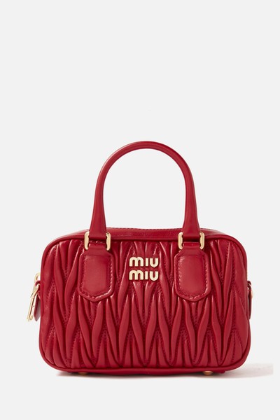 Mini Arcadie Top-Handle Bag from Miu Miu