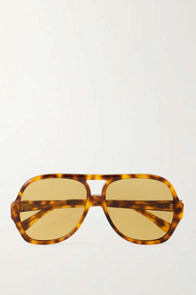 Salomé Aviator-Style Tortoiseshell Acetate Sunglasses from Chloé Eyewear