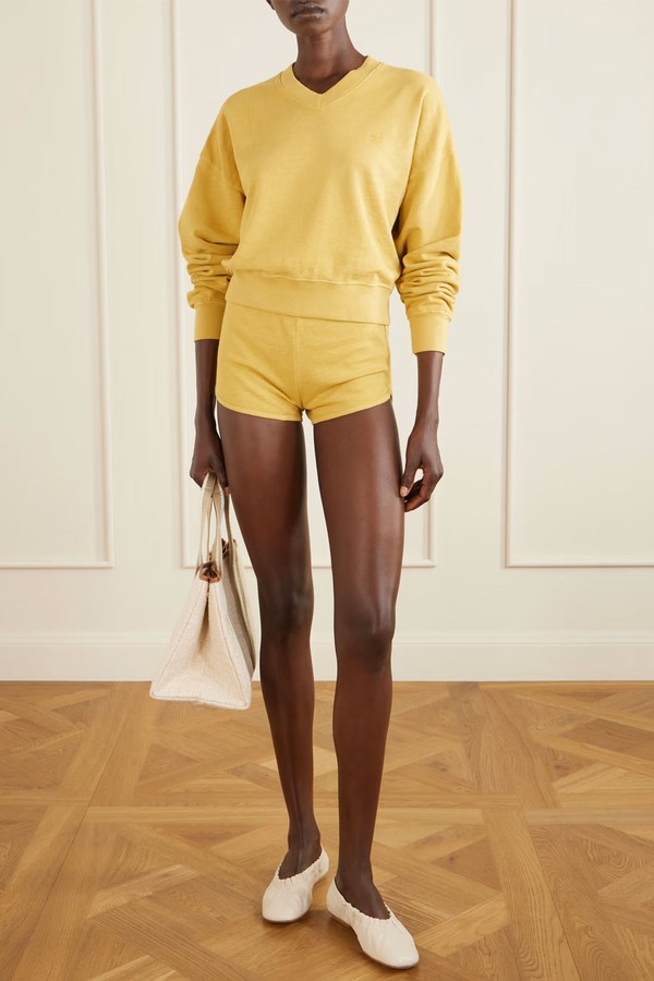 Cropped Cotton-Jersey Sweater from Éterne