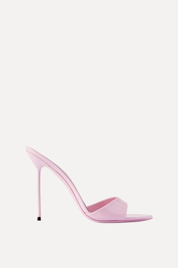 Lidia Patent-Leather Mules from PARIS TEXAS