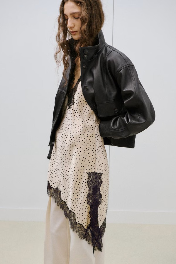 Polka Dots Lace Top from Mango