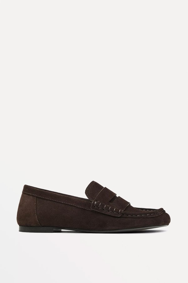 Split Suede Leather Loafers