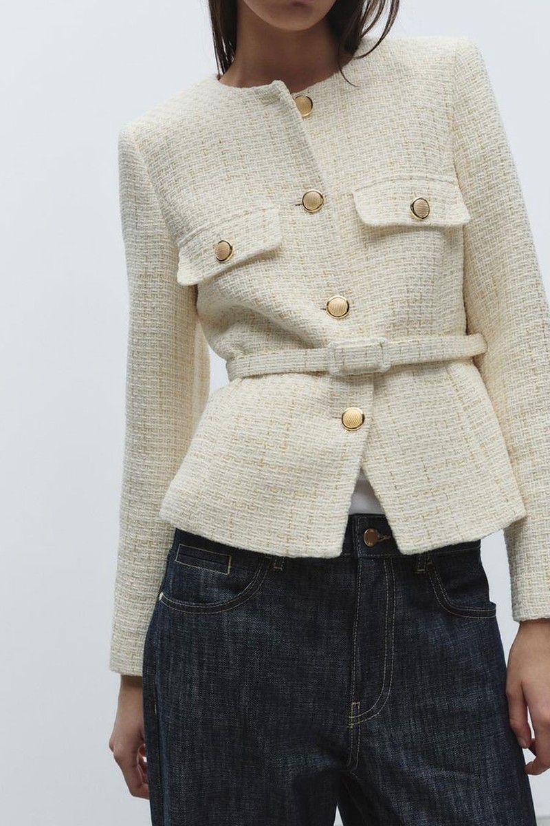 Belted Woven Jacket