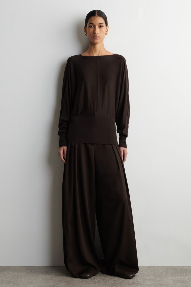 Fluid Pleated Wide-Leg Trousers from COS