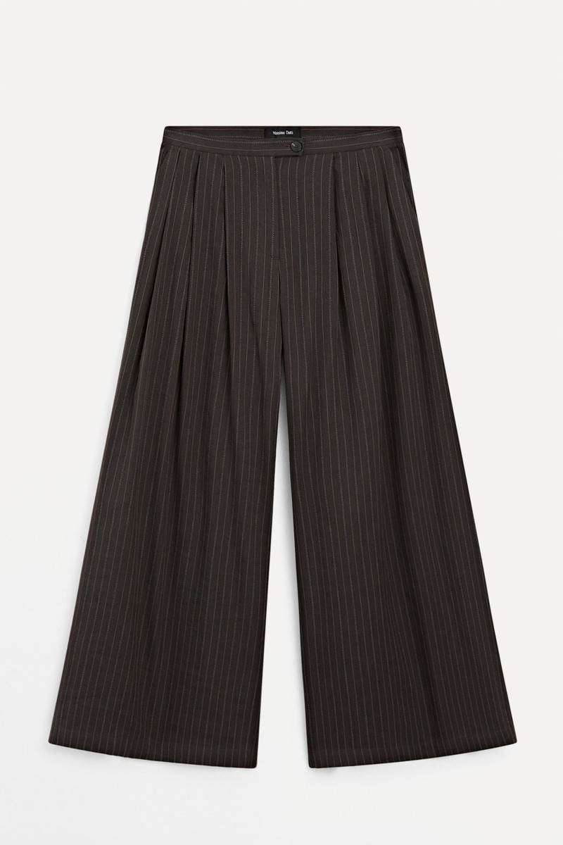 Wide-Leg Trousers With Triple Dart Detail