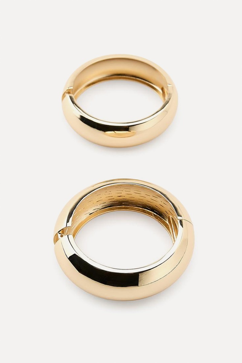 2-Pack Of Embossed Metal Bracelets from Zara
