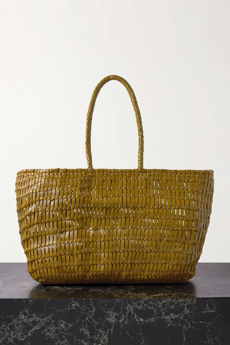 Terrafino Woven Leather Tote from Dragon Diffusion