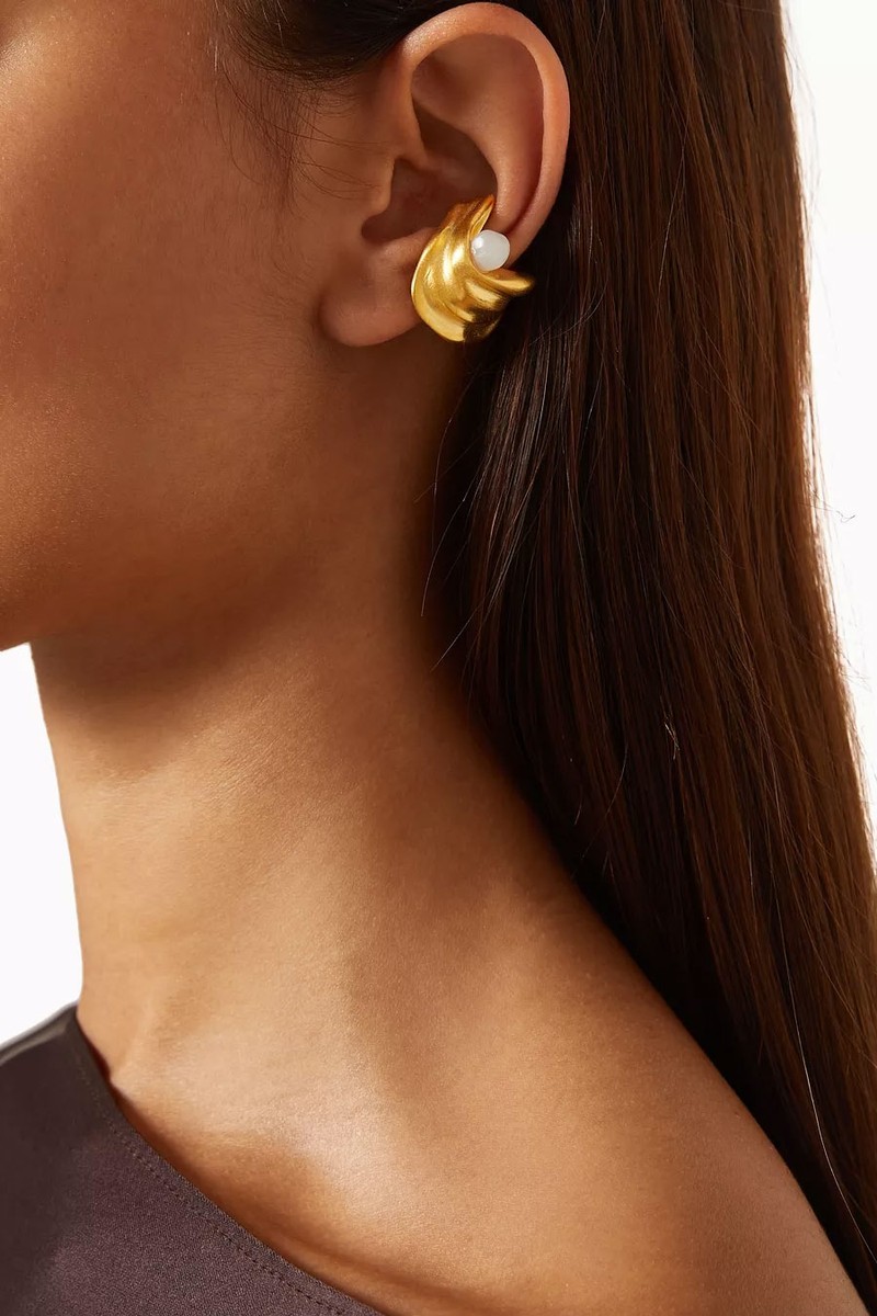 Gravity Pearl Ear Cuff from Jude Benhalim