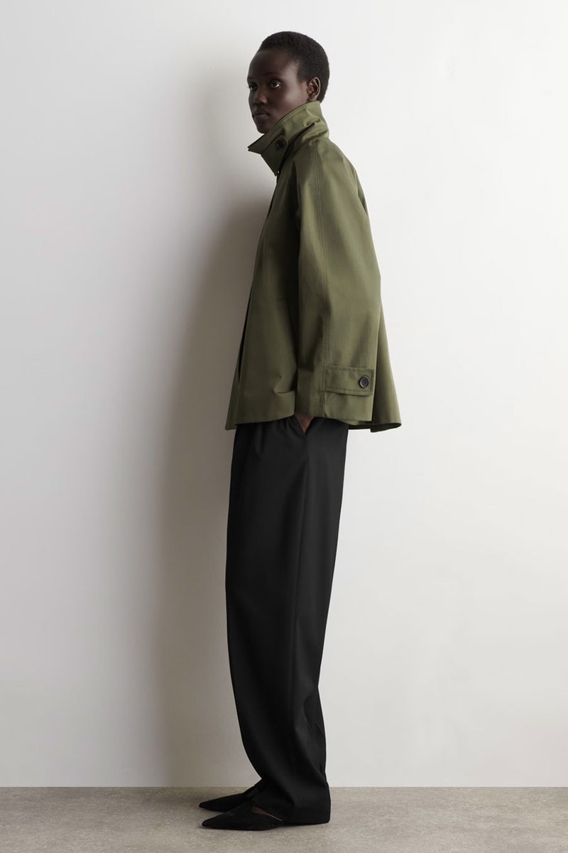 A-Line Cotton-Twill Jacket
