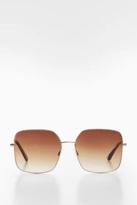 Square Metallic Frame Sunglasses from Mango