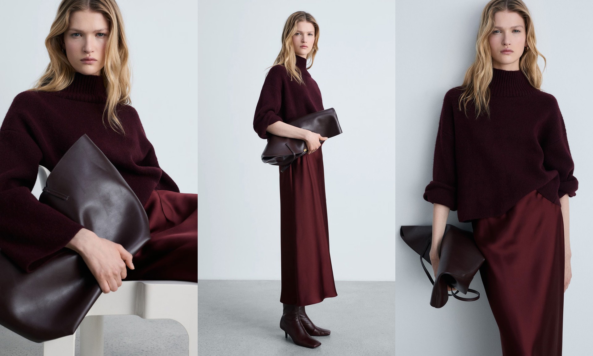 Midi Satin Skirt from Mango