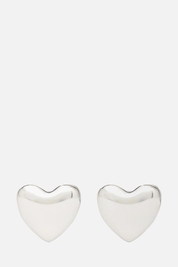 Voluptuous Heart Sterling-Silver Earrings from Annika Inez