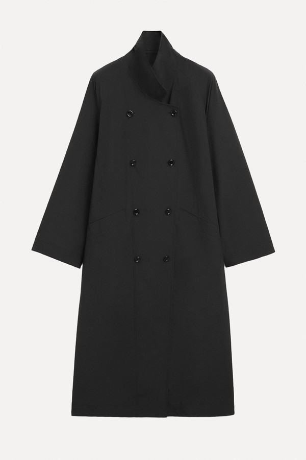 Double-Breasted Technical Trench Coat