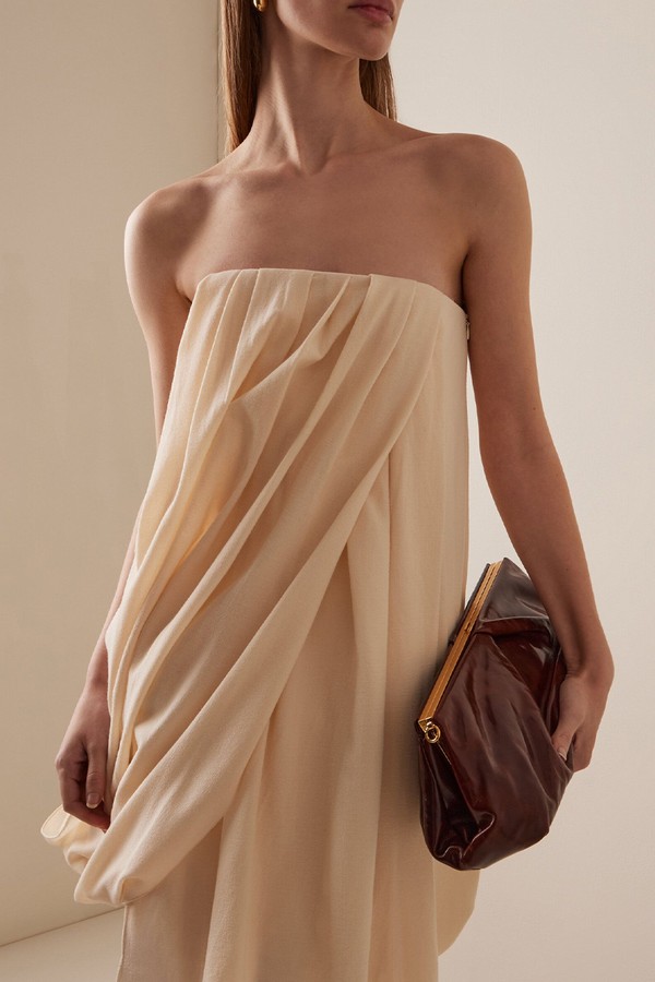 Draped Wool Crepe Midi Dress from JW Anderson