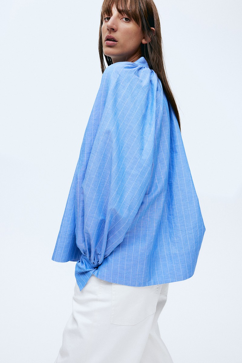 Balloon-Sleeved Blouse