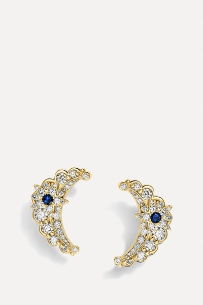 Crescent Diamond Earrings