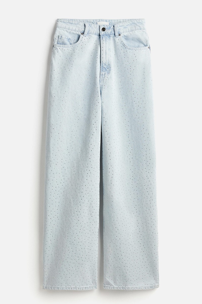 Rhinestone-Embellished Jeans