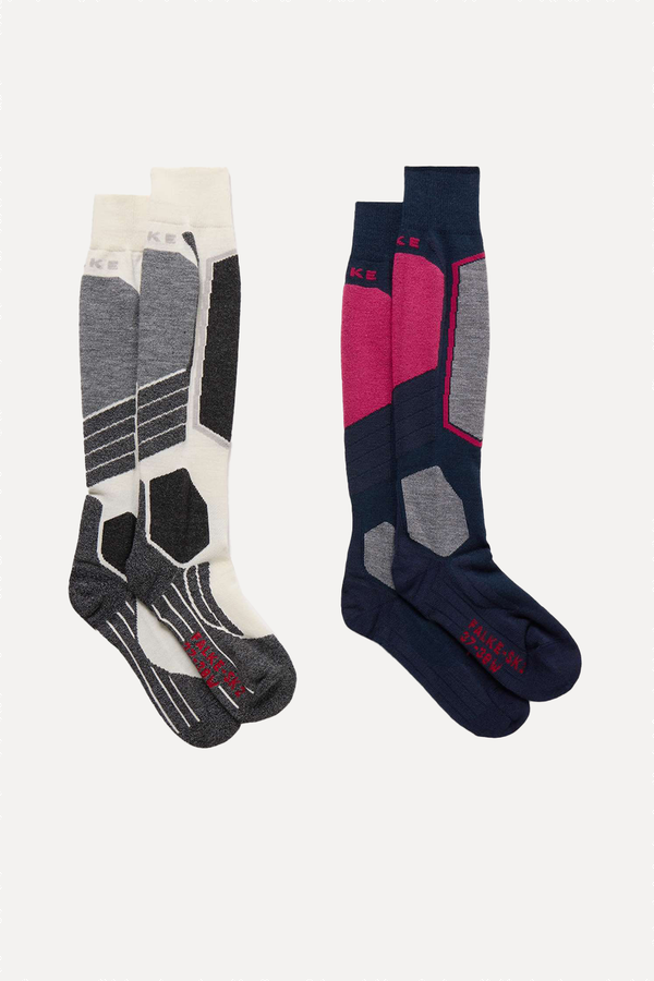 SK2 Set Of 2 Jacquard-Knit Ski Socks from Falke Ergonomic Sport System