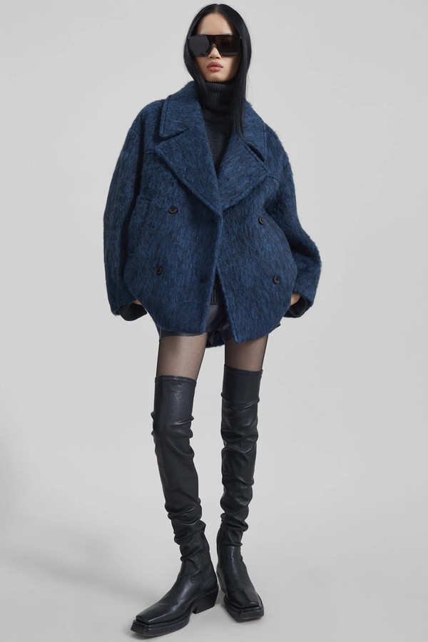 Odeone Brushed Wool Peacoat