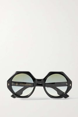 Oversized Hexagon-Frame Acetate & Gold-Tone Sunglasses from Jacques Marie Mage