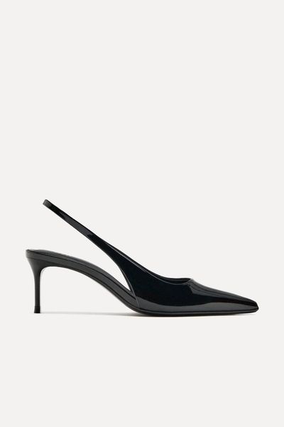 Faux Patent Slingback Heels from Zara