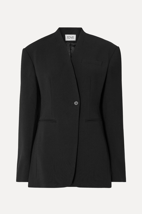 Aster Asymmetric Crepe Blazer from Tove