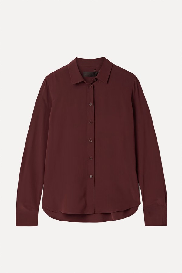 Gaia Silk Crepe De Chine Shirt from Nili Lotan