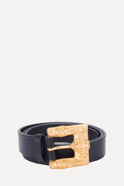 Gold Buckle Leather Belt from Magda Butrym