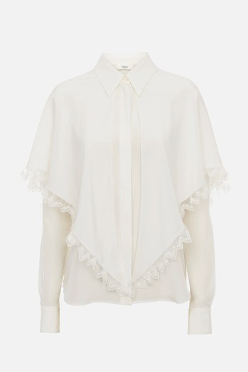 Knotted Heritage Cape Blouse In Silk from Chloé