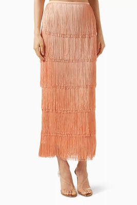 Lluvia Tiered-Fringed Skirt from No Pise La Grama