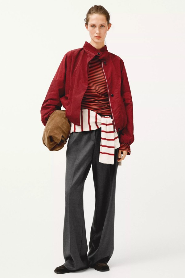 High Neck Bomber Puff Jacket from Massimo Dutti