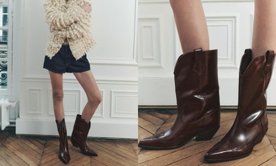 Leather Cowboy Boots from Zara