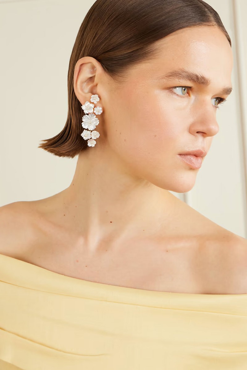 Maelynn Gold-Tone Mother-Of-Pearl Earrings from JENNIFER BEHR